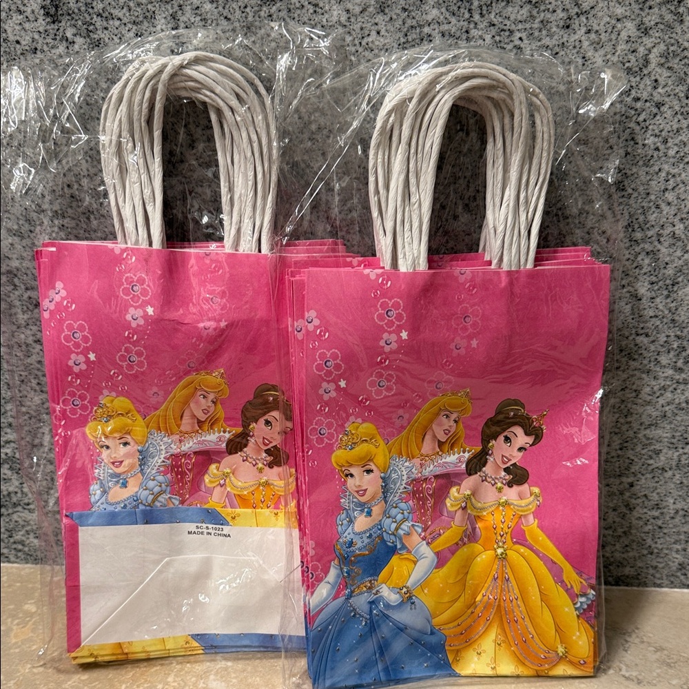 Princess Party Favor Bags - Pink…2 packs of  12…. 24 total